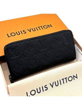 Louis Vuitton Monogram Shadow Zippy Wallet Horizontal Taurillon